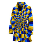 Dartboard Moving Optical Illusion Women's Bathrobe