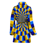 Dartboard Moving Optical Illusion Women's Bathrobe