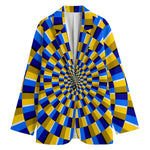 Dartboard Moving Optical Illusion Women's Blazer