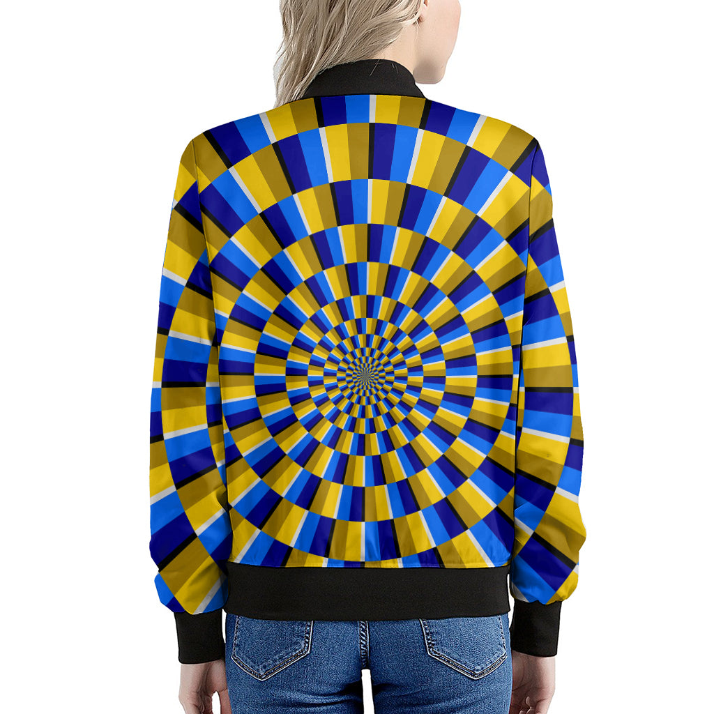 Dartboard Moving Optical Illusion Women's Bomber Jacket