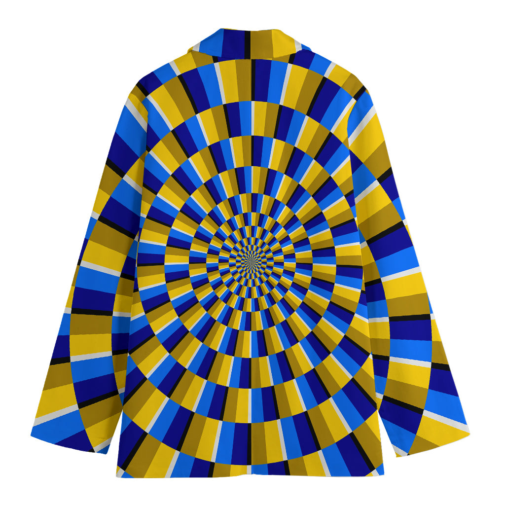 Dartboard Moving Optical Illusion Women's Cotton Blazer