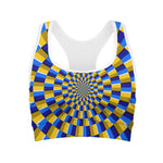 Dartboard Moving Optical Illusion Women's Sports Bra