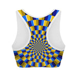 Dartboard Moving Optical Illusion Women's Sports Bra