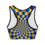 Dartboard Moving Optical Illusion Women's Sports Bra