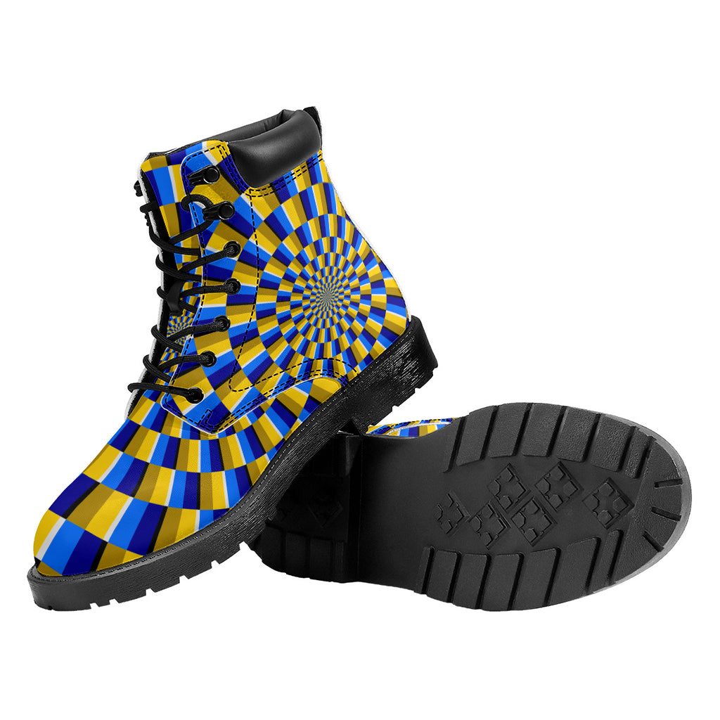 Dartboard Moving Optical Illusion Work Boots