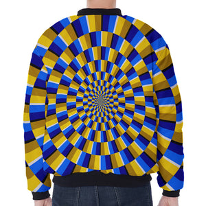 Dartboard Moving Optical Illusion Zip Sleeve Bomber Jacket