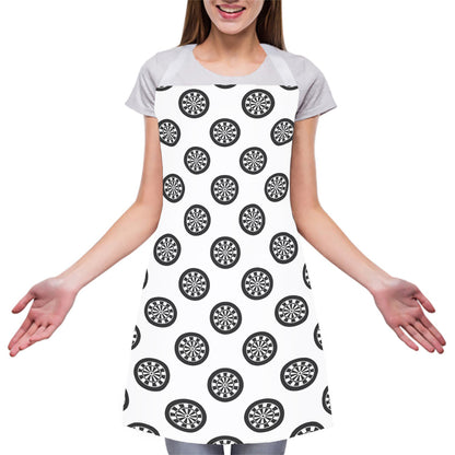Dartboard Pattern Print Adjustable Apron