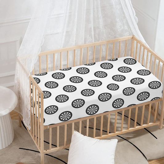 Dartboard Pattern Print Baby Crib Sheet