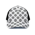 Dartboard Pattern Print Black Mesh Trucker Hat