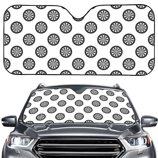 Dartboard Pattern Print Car Windshield Sun Shade