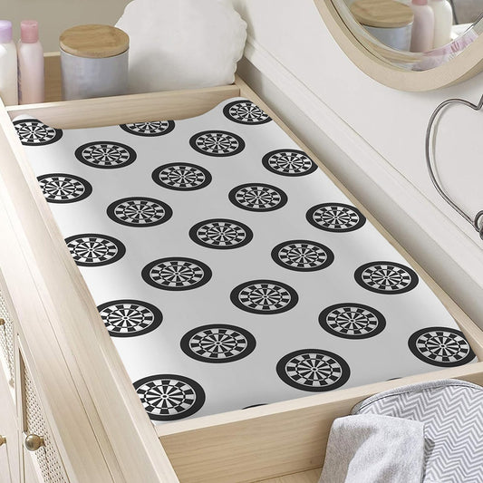 Dartboard Pattern Print Changing Pad Cover