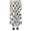Dartboard Pattern Print Chiffon Maxi Skirt