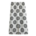 Dartboard Pattern Print Cotton Front Slit Maxi Skirt