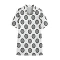 Dartboard Pattern Print Cotton Hawaiian Shirt