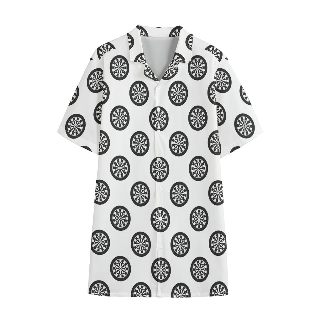 Dartboard Pattern Print Cotton Hawaiian Shirt