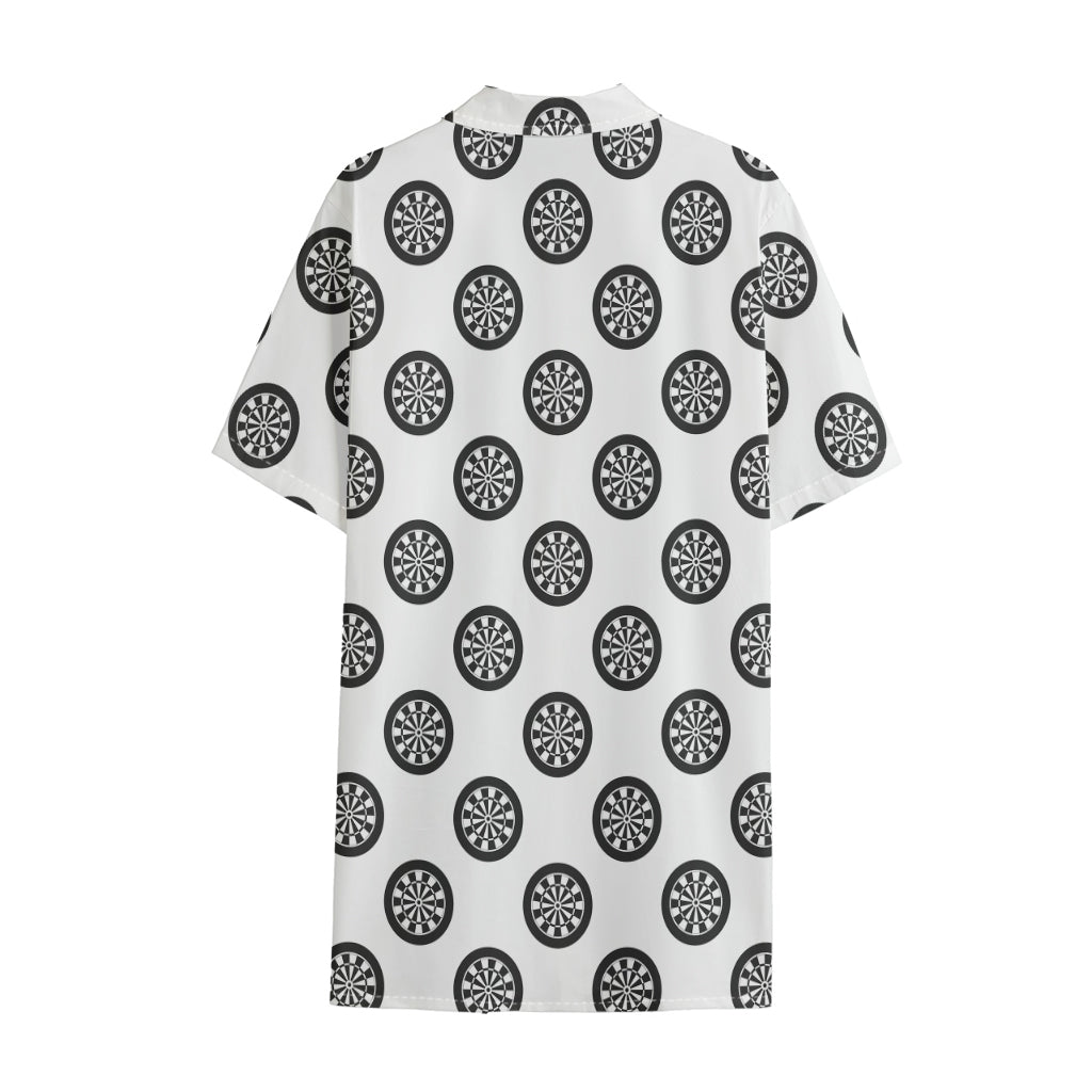 Dartboard Pattern Print Cotton Hawaiian Shirt