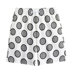 Dartboard Pattern Print Cotton Shorts