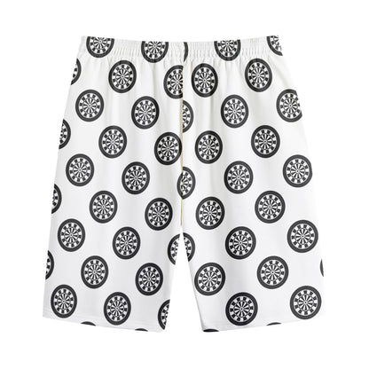 Dartboard Pattern Print Cotton Shorts