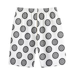 Dartboard Pattern Print Cotton Shorts