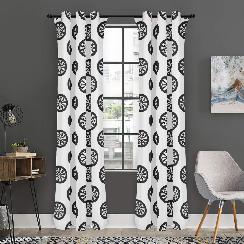 Dartboard Pattern Print Curtain