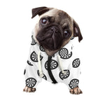 Dartboard Pattern Print Dog Zip Up Hoodie
