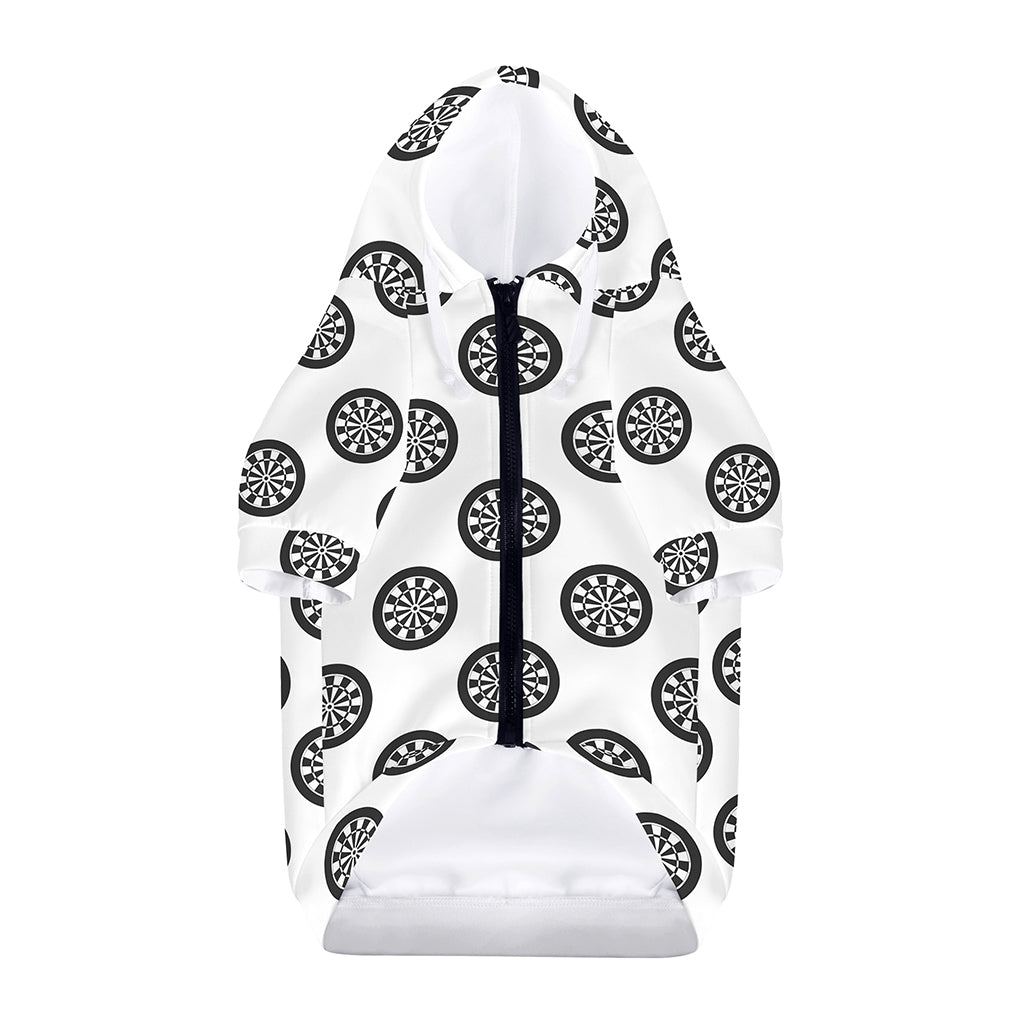 Dartboard Pattern Print Dog Zip Up Hoodie