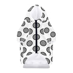 Dartboard Pattern Print Dog Zip Up Hoodie
