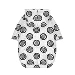 Dartboard Pattern Print Dog Zip Up Hoodie