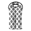 Dartboard Pattern Print Double Neoprene Wine Tote