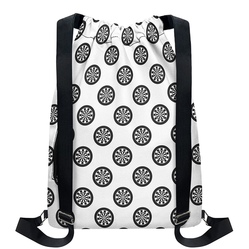 Dartboard Pattern Print Drawstring Backpack