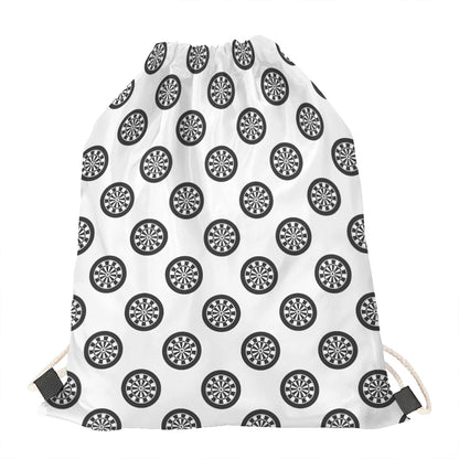 Dartboard Pattern Print Drawstring Bag