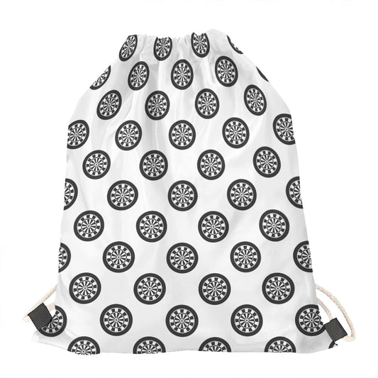 Dartboard Pattern Print Drawstring Bag