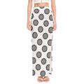 Dartboard Pattern Print High Slit Maxi Skirt