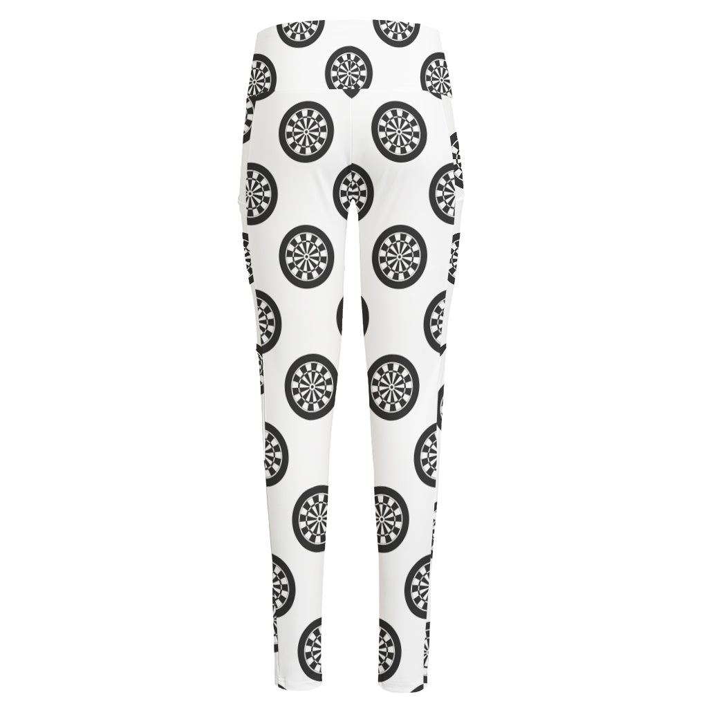 Dartboard Pattern Print High-Waisted Pocket Leggings