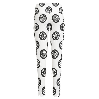 Dartboard Pattern Print High-Waisted Pocket Leggings