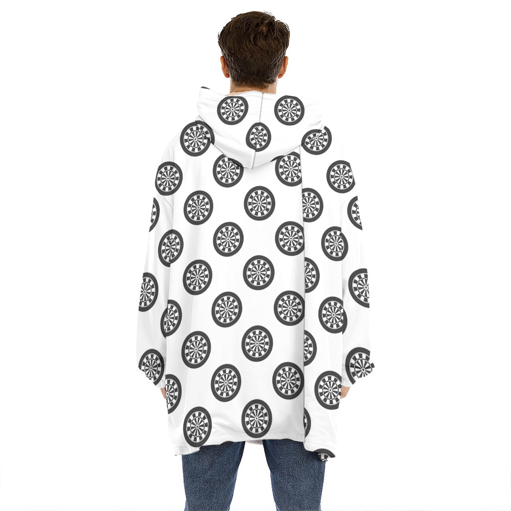 Dartboard Pattern Print Hoodie Blanket