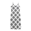 Dartboard Pattern Print Jersey Midi Cami Dress