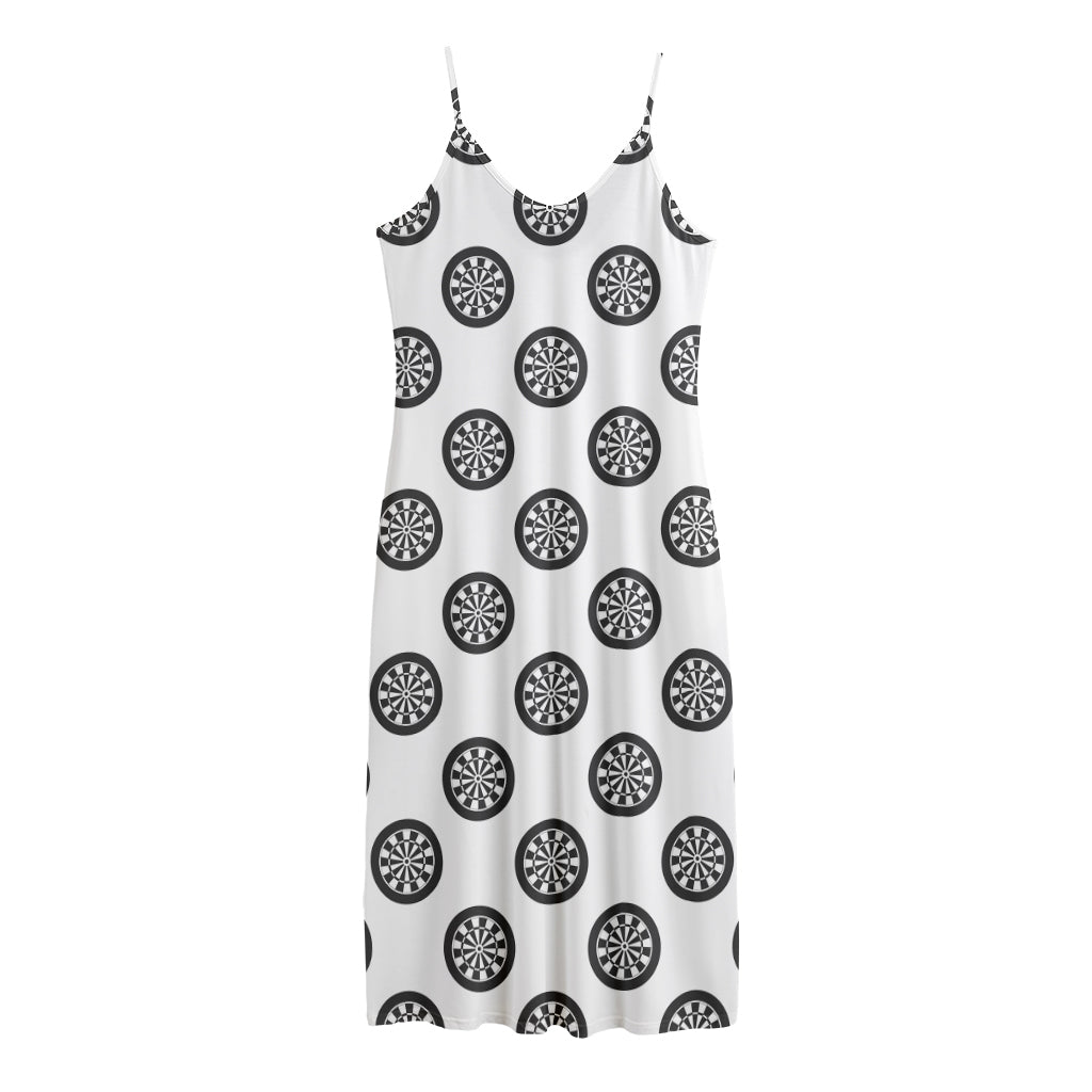 Dartboard Pattern Print Jersey Midi Cami Dress