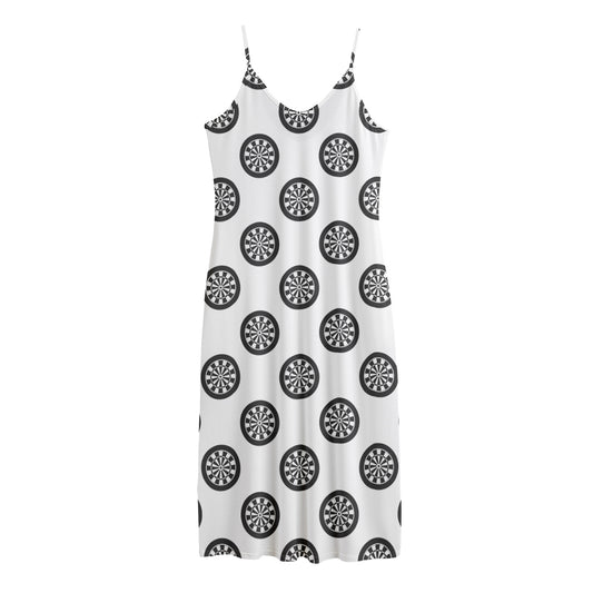 Dartboard Pattern Print Jersey Midi Cami Dress