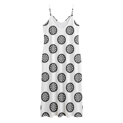 Dartboard Pattern Print Jersey Midi Cami Dress