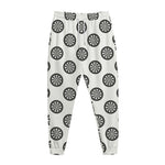 Dartboard Pattern Print Jogger Pants