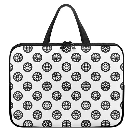 Dartboard Pattern Print Laptop Sleeve With Handle