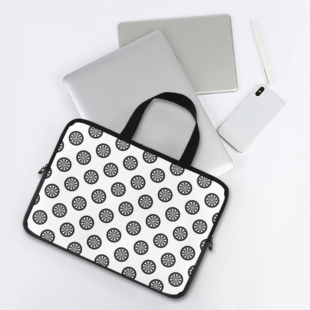 Dartboard Pattern Print Laptop Sleeve With Handle