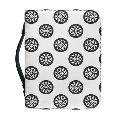 Dartboard Pattern Print Leather Bible Cover