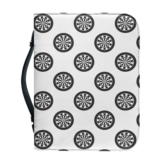 Dartboard Pattern Print Leather Bible Cover