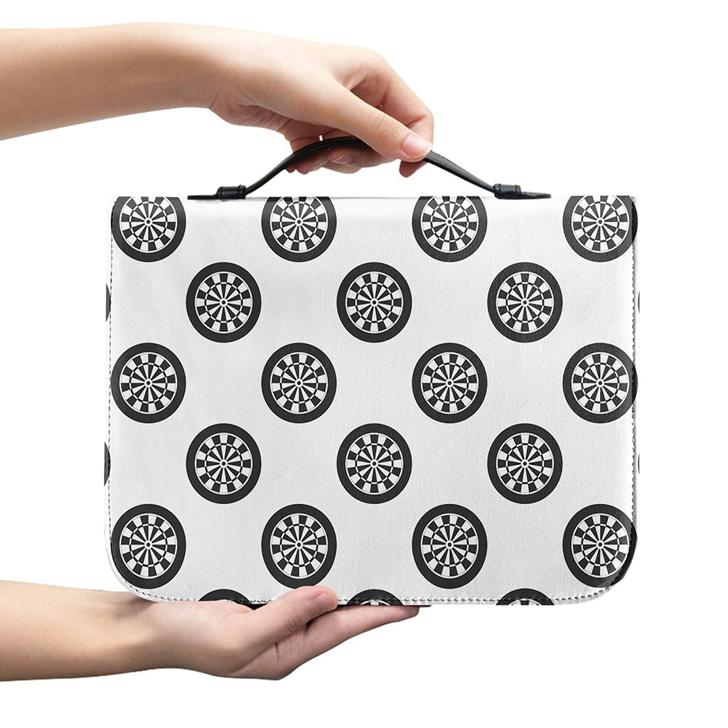 Dartboard Pattern Print Leather Bible Cover