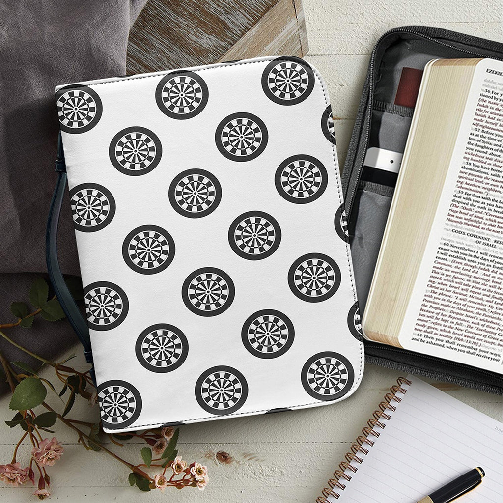 Dartboard Pattern Print Leather Bible Cover