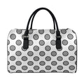 Dartboard Pattern Print Leather Duffel Bag