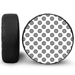 Dartboard Pattern Print Leather Spare Tire Cover