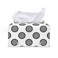 Dartboard Pattern Print Leather Tissue Box Cover